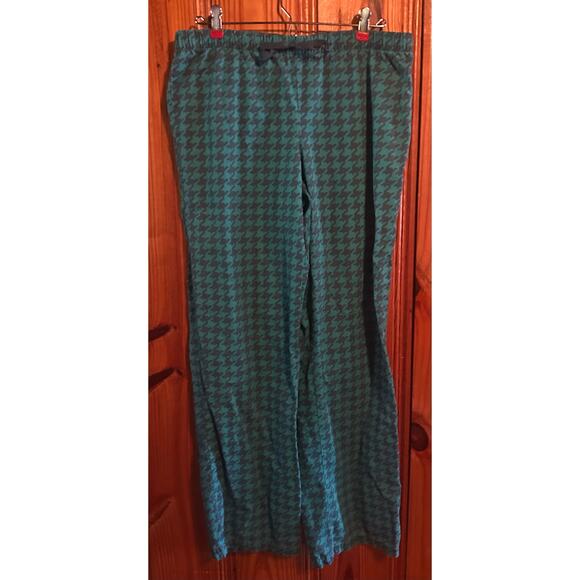 Life is good women’s pajama pants blue houndstooth size medium - Picture 1 of 3